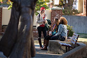 students and statue